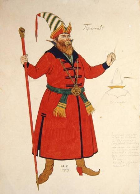Costume design for Rimsky-Korsakov's (1844-1908) 'The Golden Cockerel' à Ivan Jakovlevich Bilibin