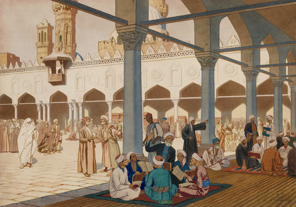 Courtyard of the Al-Azhar Mosque and University, Cairo à Ivan Jakovlevich Bilibin