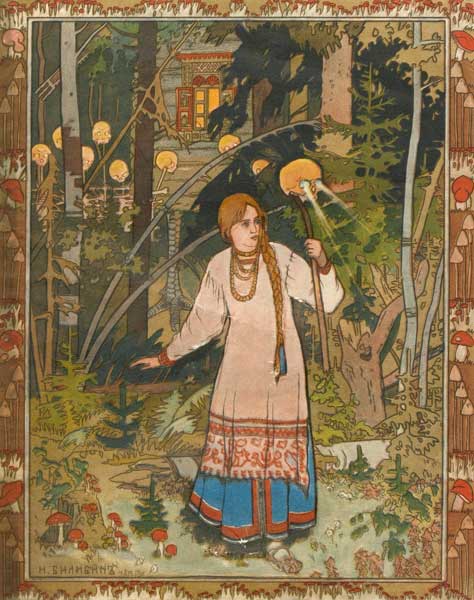 Vasilisa the Beautiful (Illustration to the book "Vasilisa the Beautiful") à Ivan Jakovlevich Bilibin