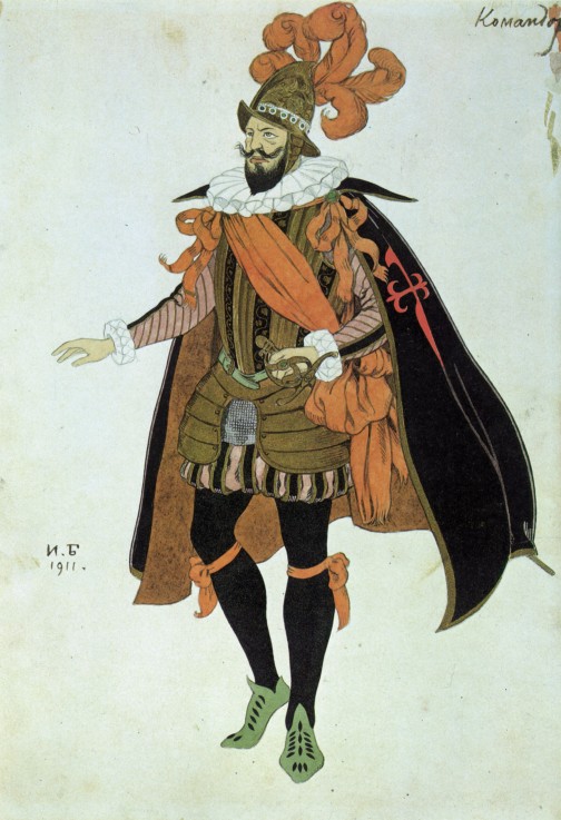 Commander. Costume design for the play Fuente Ovejuna by Lope de Vega à Ivan Jakovlevich Bilibin