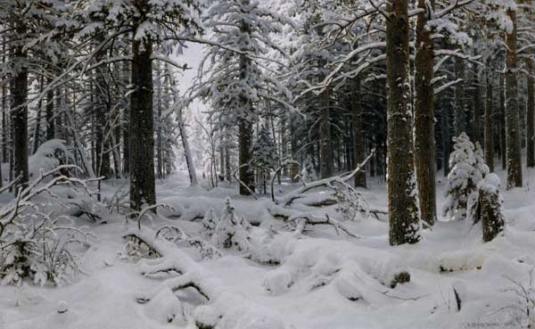 I.I.Shishkin / Winter / 1890 à Iwan Iwanowitsch Schischkin