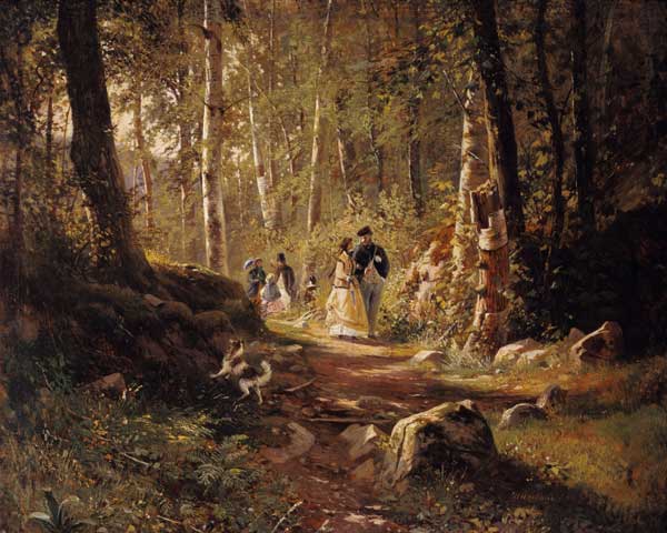 A walk in a forest à Iwan Iwanowitsch Schischkin