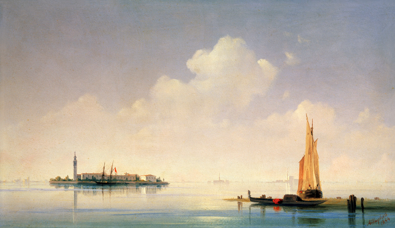 The Venetian lagoon. View of San Giorgio Maggiore à Iwan Konstantinowitsch Aiwasowski