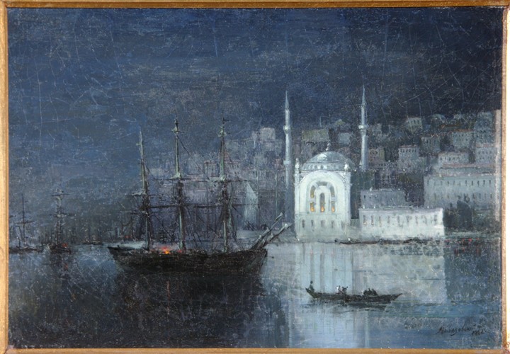 Constantinople by night à Iwan Konstantinowitsch Aiwasowski