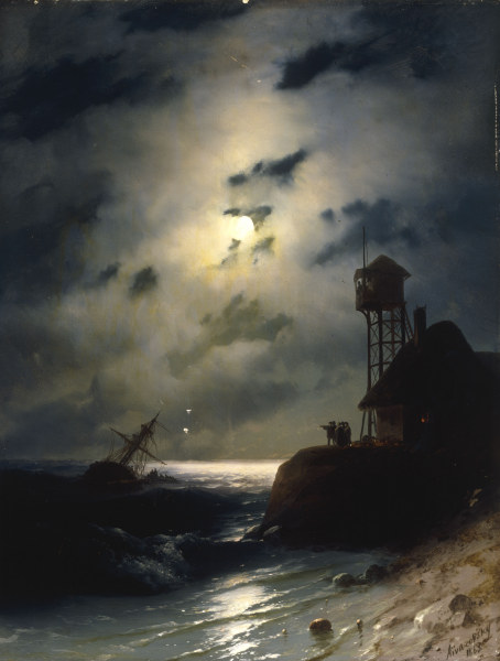 Moonlit Seascape à Iwan Konstantinowitsch Aiwasowski