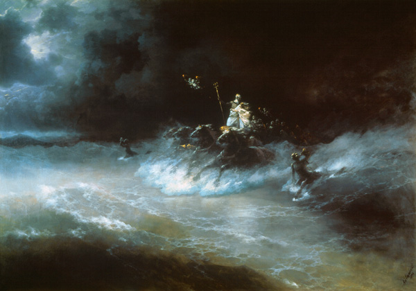 Poseidon's travel over the sea à Iwan Konstantinowitsch Aiwasowski