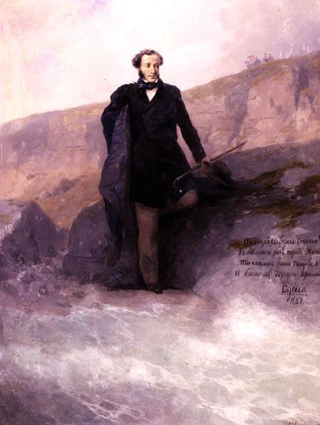 Pushkin (1799-1837) on the Shore of the Black Sea à Iwan Konstantinowitsch Aiwasowski