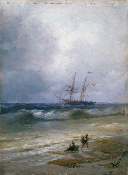 Ship out at Sea à Iwan Konstantinowitsch Aiwasowski