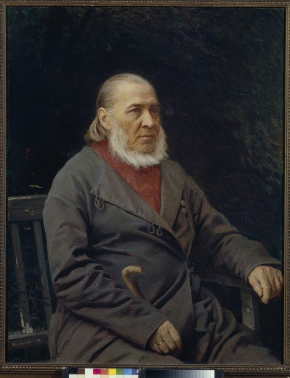 Portrait of the author Sergei T. Aksakov (1791-1859) à Iwan Nikolajewitsch Kramskoi