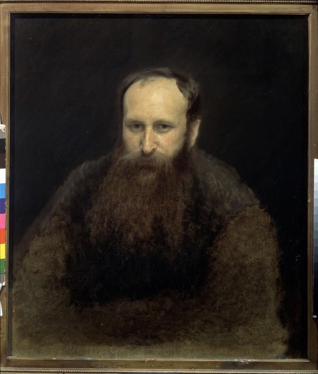 Portrait of the artist Vasili Vereshchagin (1842-1904) à Iwan Nikolajewitsch Kramskoi
