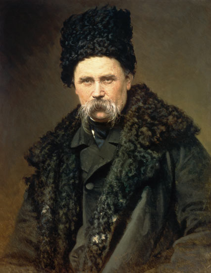 Portrait of the Ukranian Author Taras Grigorievich Shevchenko (1814-61) à Iwan Nikolajewitsch Kramskoi