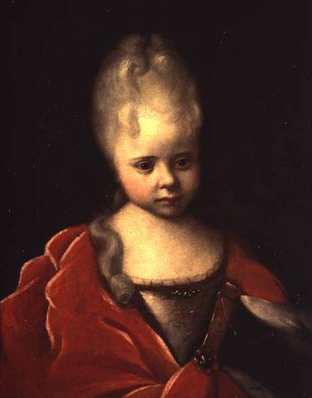 Portrait of Grand Duchess Yelizaveta Petrovna as a Child à Iwan Maximowitsch Nikitin