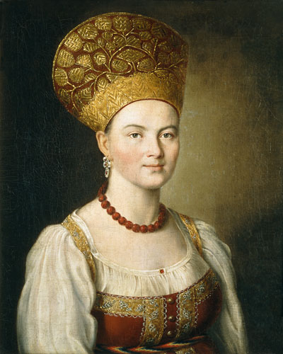 Peasant Woman in Russian Costume à Ivan Petrowitsch Argunov