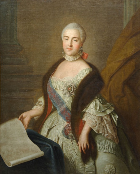Catherine II as Grand Duchess Ekaterina Alekseyevna à Iwan Petrowitsch Argunow
