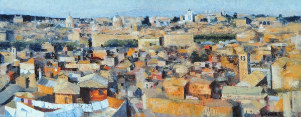 Rome, View from the Spanish Academy on the Gianicolo, 1968 (oil on canvas) (see also 213353 & 213354 à Izabella  Godlewska de Aranda