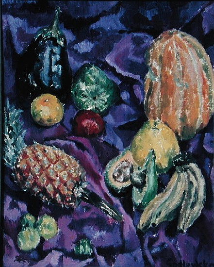 Fruit and Vegetables, Haiti, 1961 (oil on board)  à Izabella  Godlewska de Aranda