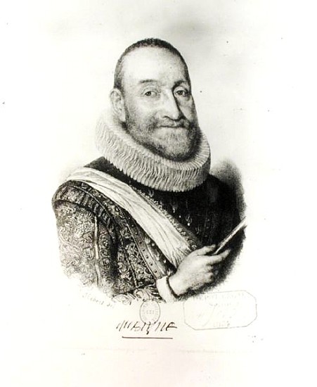 Portrait of Theodore Agrippa d''Aubigne (1552-1630) à J. Hebert