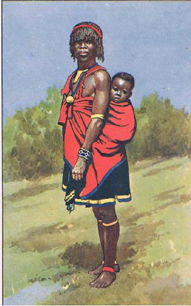 Native woman - Empangiri district, from MacMillan school posters, c.1950-60s
