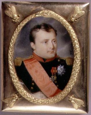 Portrait Miniature of Napoleon Bonaparte (1769-1821) 1815 (w/c on ivory) à J. Parent