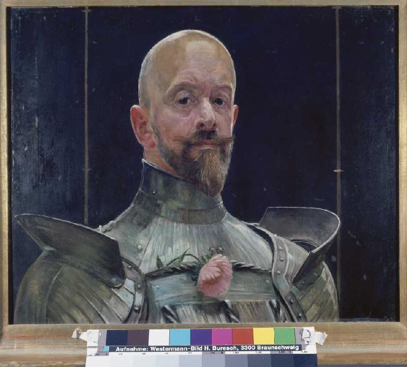 auto-portrait en armure à Jacek Malczewski