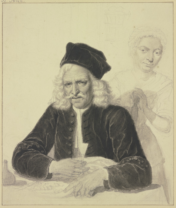 Porträt des Jacob van Hoorn und seiner Frau Jacoba Selstede à Jacob Folkema