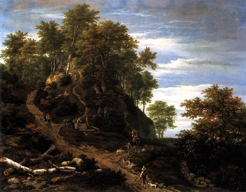 Paysage accidenté à Jacob Isaacksz van Ruisdael