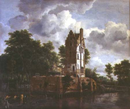 The Church Tower à Jacob Isaacksz van Ruisdael