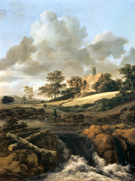 Landscape with a stream à Jacob Isaacksz van Ruisdael