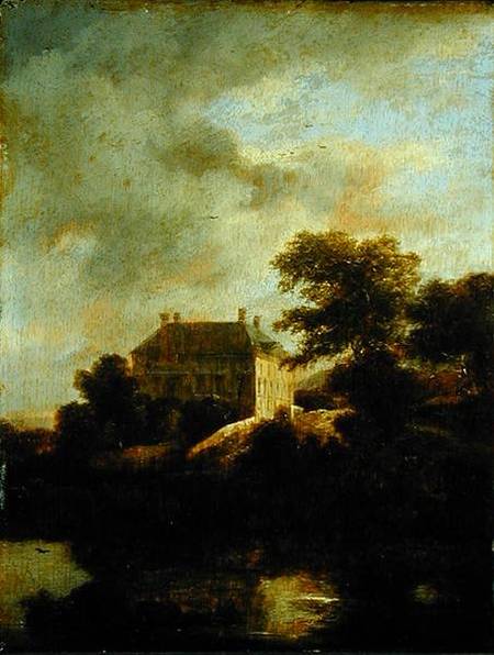 Landscape with country house à Jacob Isaacksz van Ruisdael