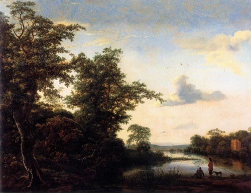 Paysage lors d'une ambiance de matin à Jacob Isaacksz van Ruisdael