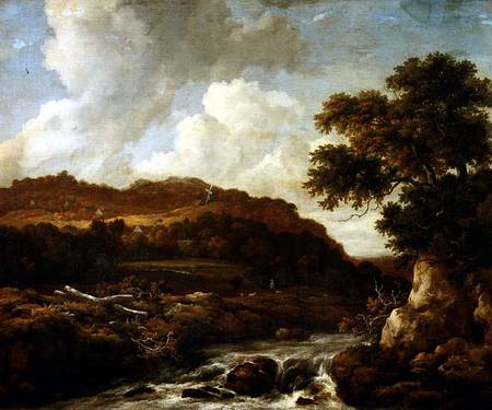 Mountainous Wooded Landscape with a Torrent à Jacob Isaacksz van Ruisdael