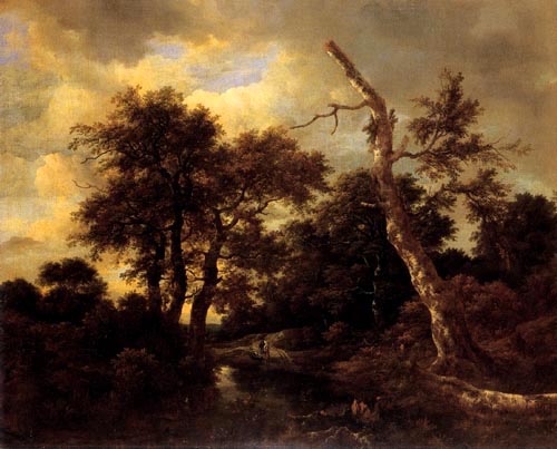 Paysage de forêt marécageux à Jacob Isaacksz van Ruisdael