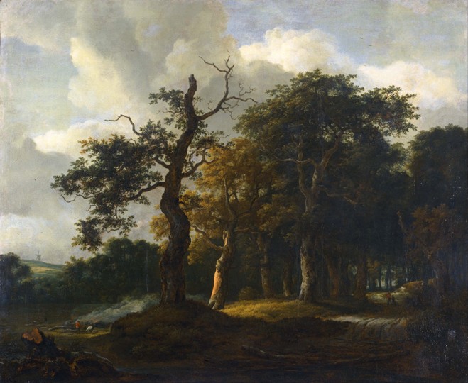 A Road through an Oak Wood à Jacob Isaacksz van Ruisdael