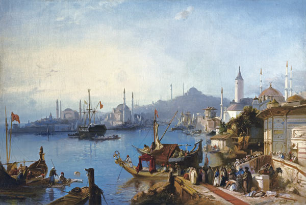 The Arrival Of Sultan Abdülmecid At The Nusretiye Mosque à Jacob Jacobs