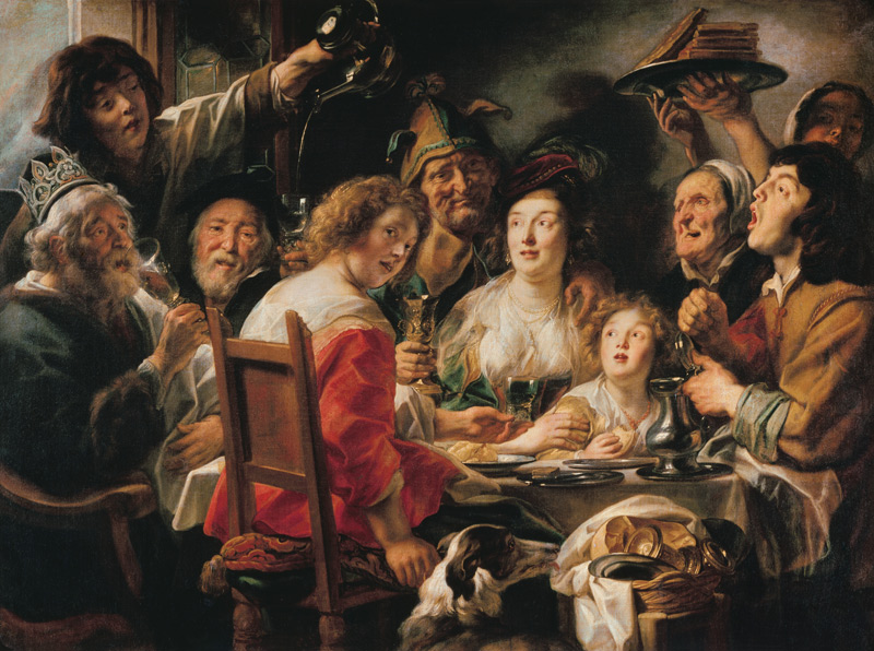 The King Drinks, or Family Meal on the Feast of Epiphany à Jacob Jordaens