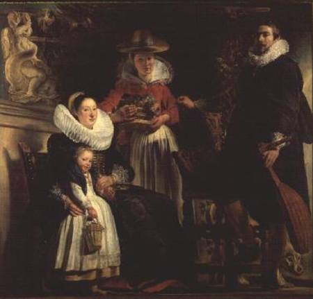 The Artist and His Family in a Garden à Jacob Jordaens