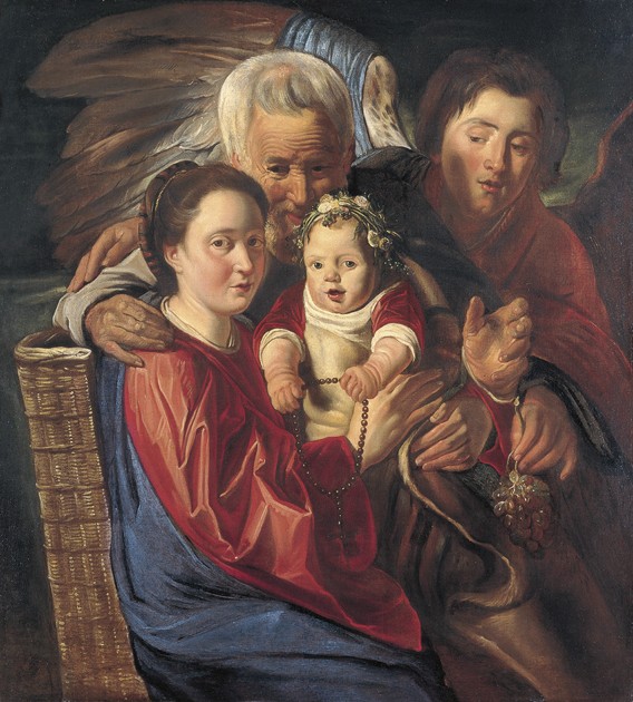 The Holy Family with an Angel à Jacob Jordaens