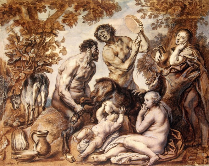 Infant Zeus Fed by the Goat Amalthea à Jacob Jordaens