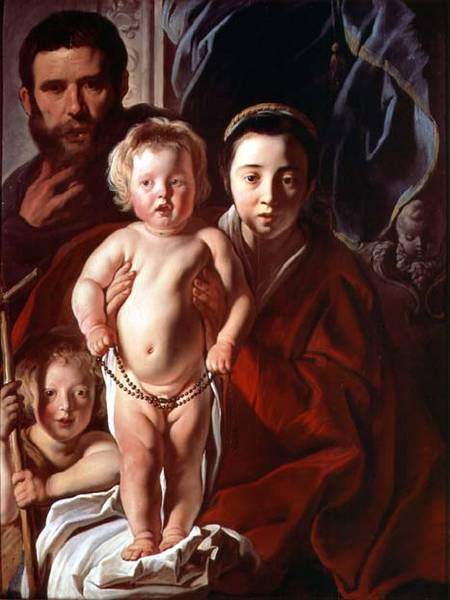 The Holy Family with St. John the Baptist à Jacob Jordaens