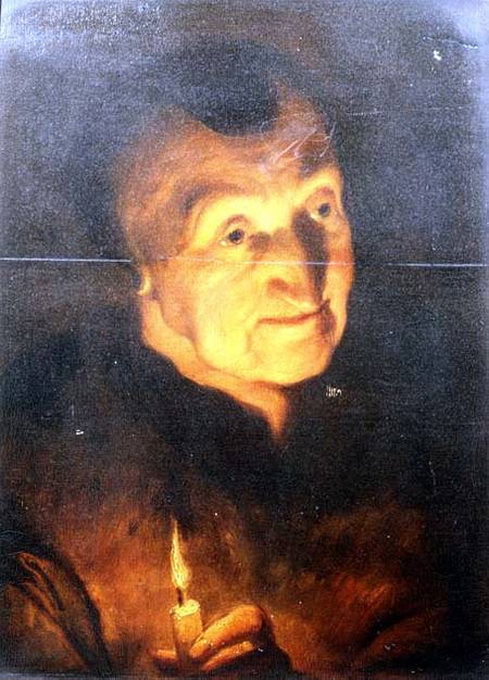 Study of an Old Woman, holding a Candle à Jacob Jordaens