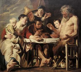 Jordaens / Satyr and the Peasants /C1600