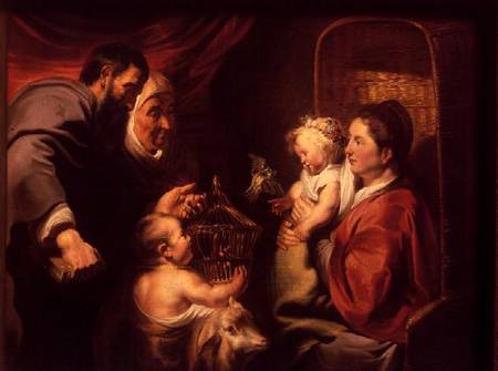The Virgin and Child with SS Zacharias, Elizabeth and John the Baptist à Jacob Jordaens