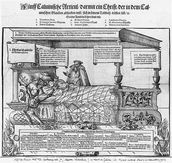 John Calvin on his death bed à Jacob Lederlein