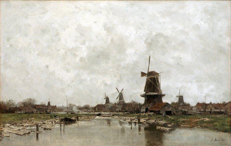 The Five Windmills à Jacob Maris