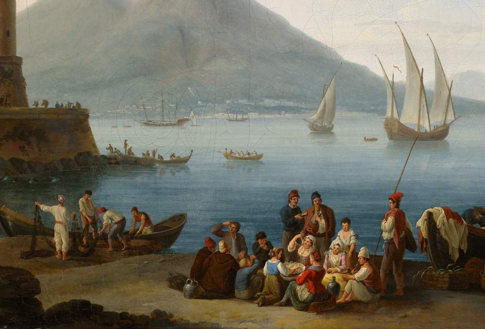 Hafen von Neapel (Detail) à Jacob Philipp Hackert