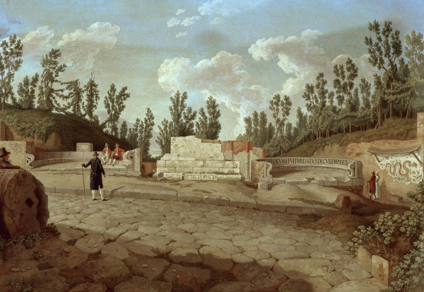 Pompeii, Road of tombs , Hackert à Jacob Philipp Hackert
