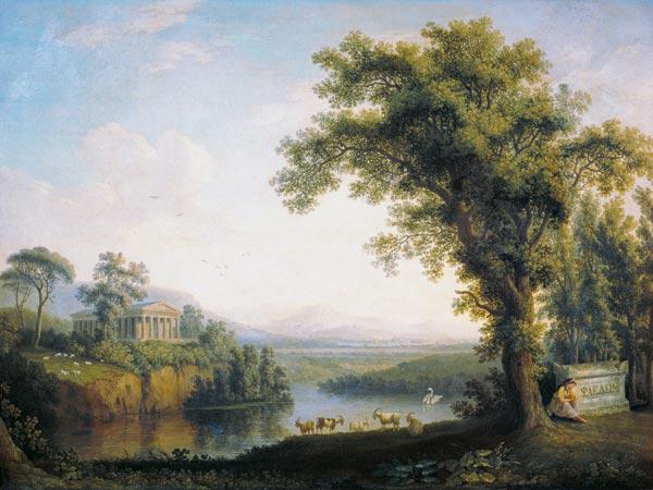 Antike Landschaft mit dem Grab des Phaeton