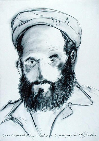 Shah Mahmmad, Muhammed Nizam, 40 Years Young, Kabul, Afghanistan, 2002 (charcoal on paper)  à Jacob  Sutton