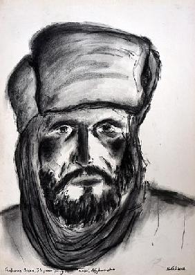 Rahman Shah, Kabul, Afghanistan, 14th February 2002 (charcoal on paper) 