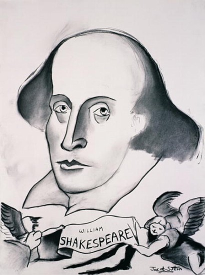 William Shakespeare (1564-1616) 1994 (charcoal on paper)  à Jacob  Sutton
